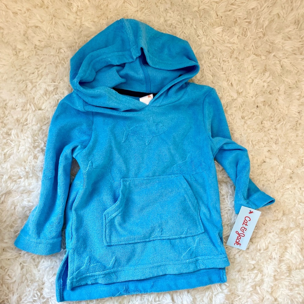 Cat & Jack Toddler Boys Sharks Print Pullover Blue 2T